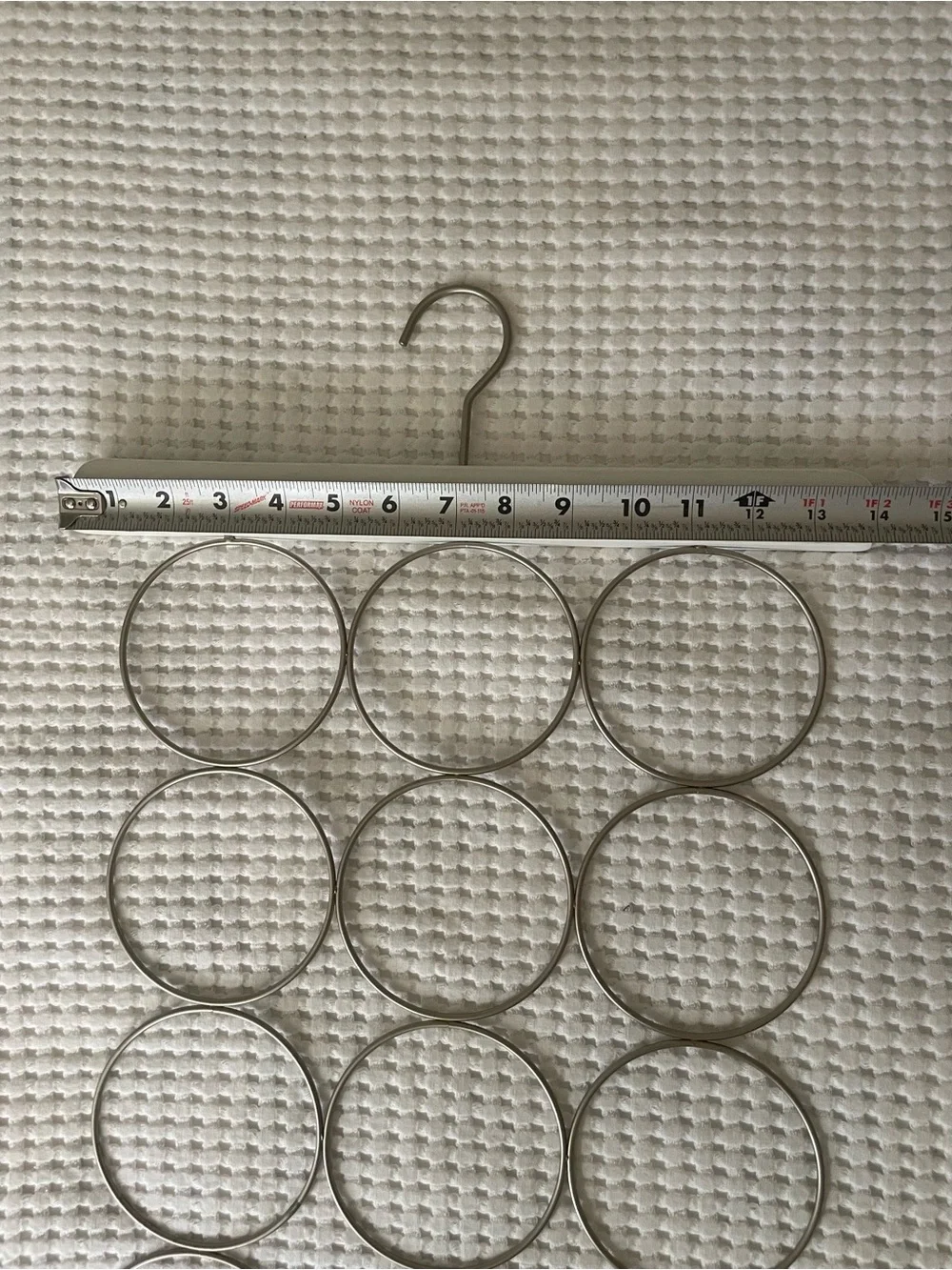 12-Ring Metal Scarf and Accessory Hanger